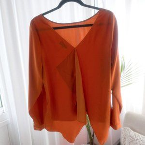 The Limited burnt orange silky work bouse